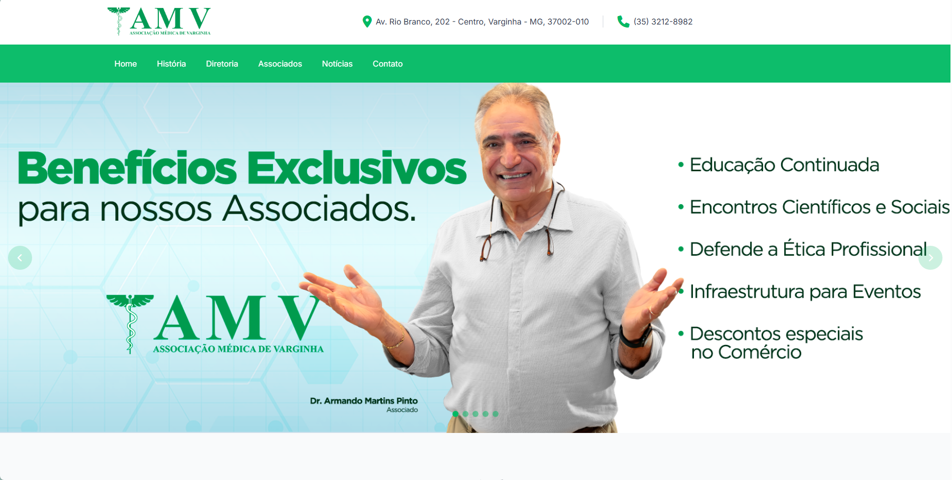 Print do site AMV