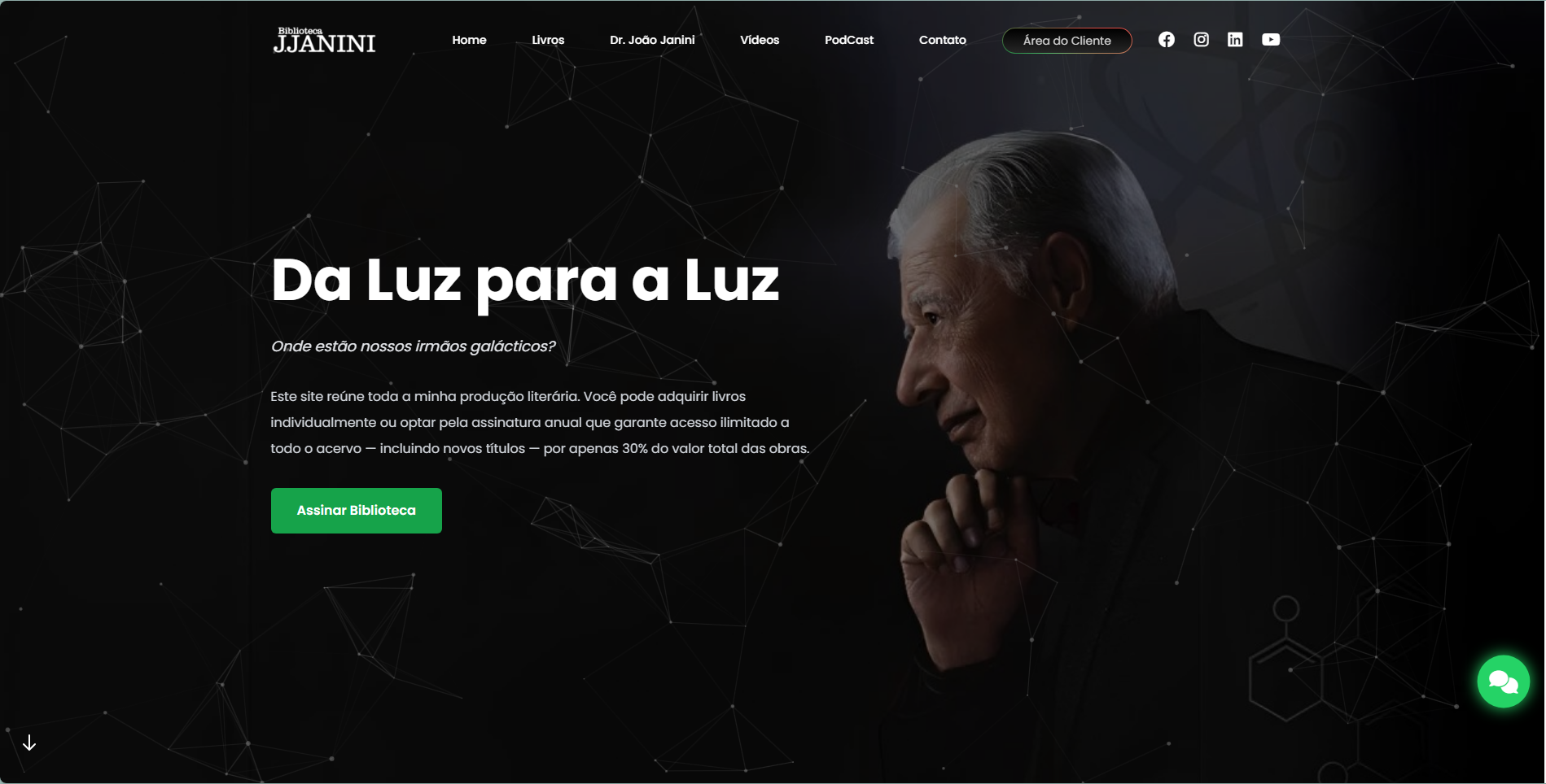 Print da plataforma online Biblioteca JJanini